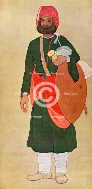 'The Rajput warrior from the War Group', 1929.Artist: Fyzee Rahamin