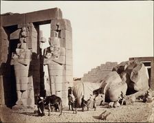 The Rameseum of El-Kurneh, Thebes, 1857. Creator: Francis Frith