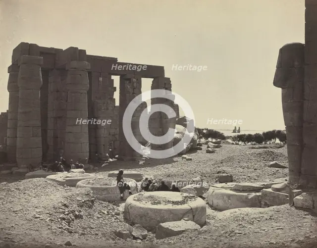 The Ramesseum, Thebes, 1869. Creator: Adolphe Braun (French, 1812-1877).