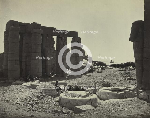 The Ramesseum, Thebes, 1869. Creator: Adolphe Braun (French, 1812-1877).