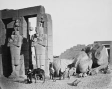 The Ramesseum, Thebes, Egypt, 1858. Creator: Francis Frith