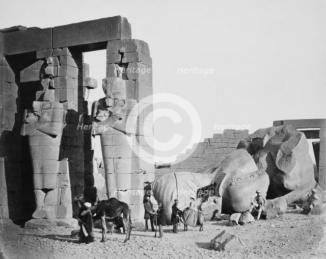 The Ramesseum, Thebes, Egypt, 1858. Creator: Francis Frith.
