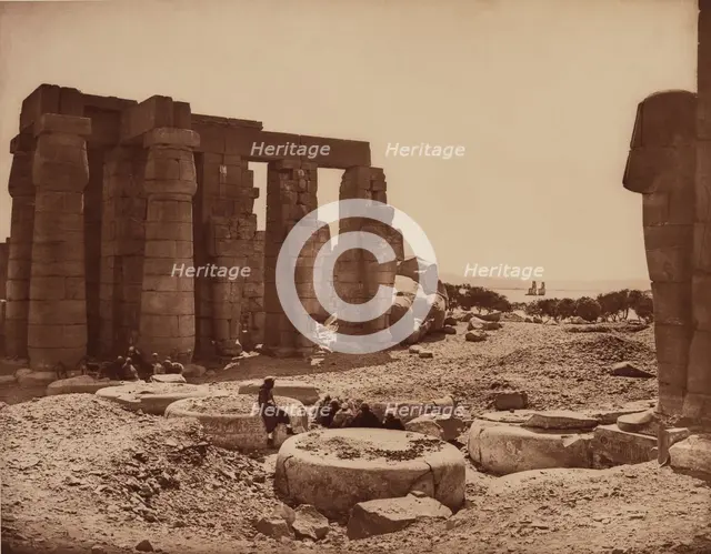 The Ramesseum. Luxor, West Bank (Thebes), c1869. Creator: Unknown.