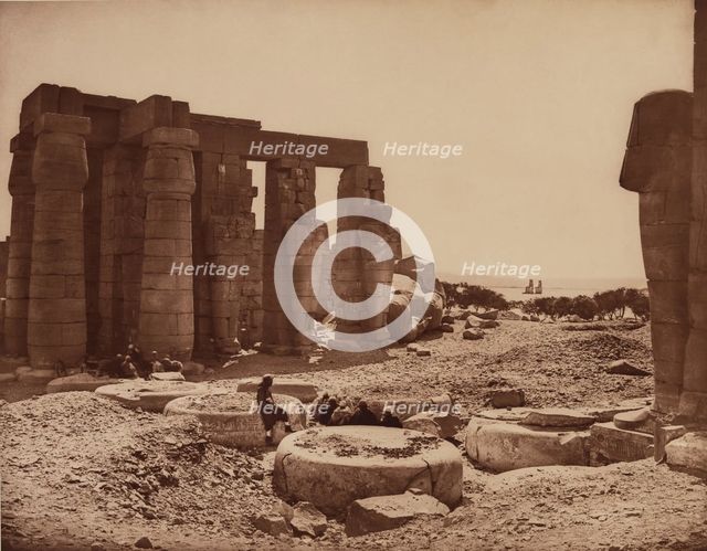 The Ramesseum. Luxor, West Bank (Thebes), c1869. Creator: Unknown.