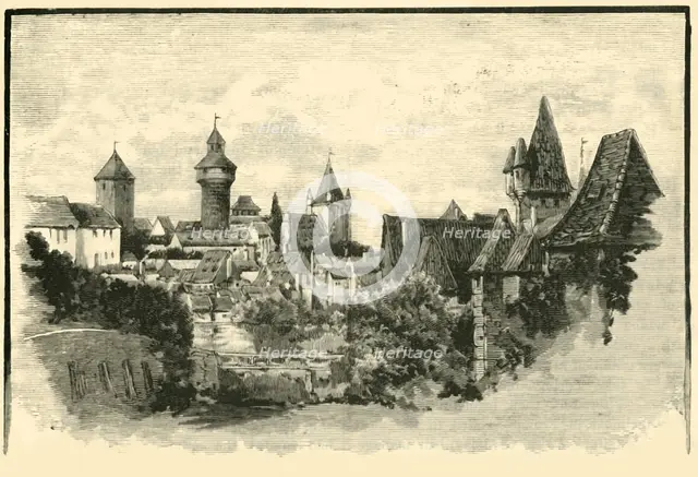 'The Ramparts, Nuremberg', 1890.   Creator: Unknown.
