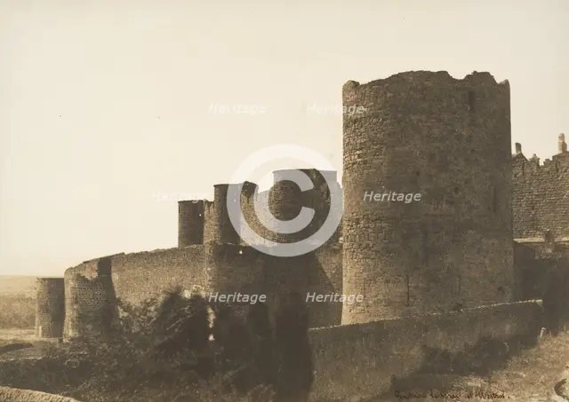 The Ramparts of Carcassonne, 1851. Creator: Gustave Le Gray.