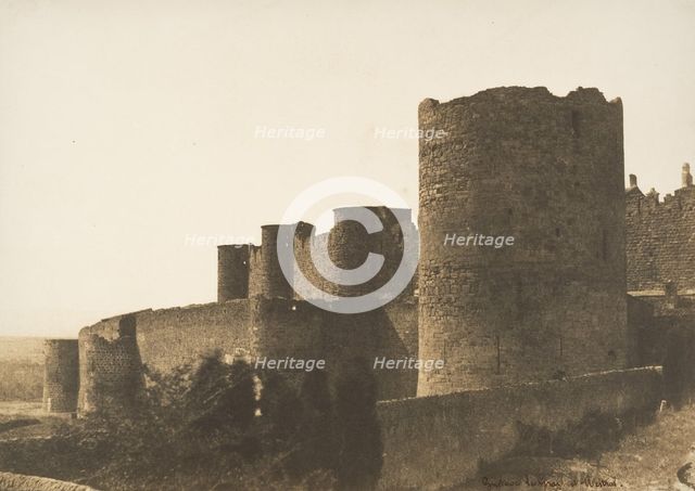 The Ramparts of Carcassonne, 1851. Creator: Gustave Le Gray.