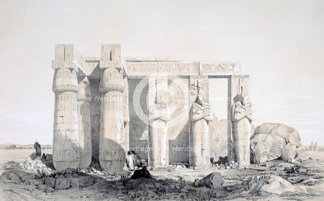 'The Ramseion', Luxor, Egypt, 19th century. Artist: George Moore