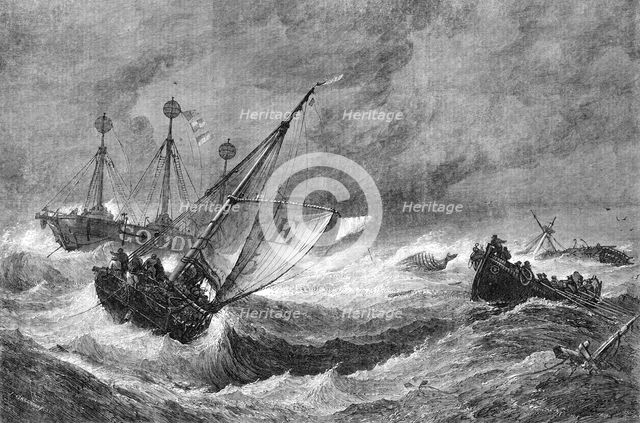 "The Ramsgate Life-boat: Morning after a Heavy Gale - Weather Moderating"...by E.W Cooke. R.A., 1864 Creator: J Greenaway.