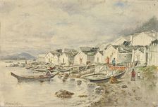 The Ranch Native Village, Sitka, 1884. Creator: Theodore J. Richardson