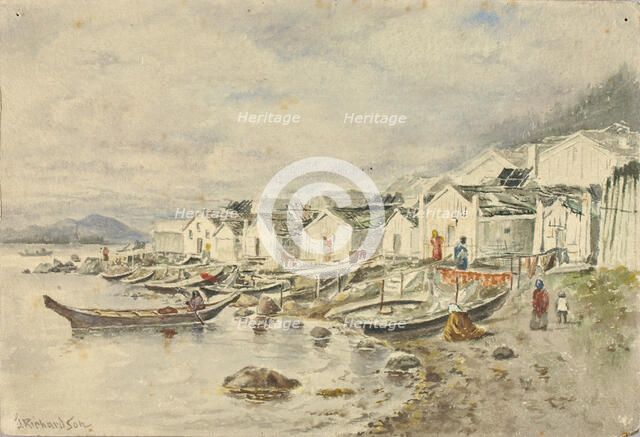 The Ranch Native Village, Sitka, 1884. Creator: Theodore J. Richardson.