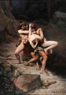 The Rape in the Stone Age, 1888. Creator: Jamin, Paul Joseph (1853-1903)