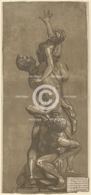 The Rape of a Sabine, 1584. Creator: Andrea Andreani.