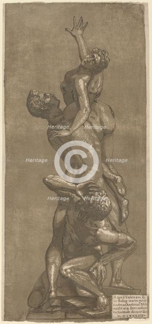 The Rape of a Sabine, 1584. Creator: Andrea Andreani.