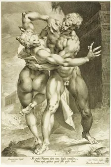 The Rape of a Sabine Woman, Frontal View, c.1598. Creator: Jan Muller