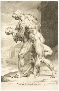 The Rape of a Sabine Woman, Lateral View, c.1598. Creator: Jan Muller
