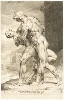 The Rape of a Sabine Woman, Lateral View, c.1598. Creator: Jan Muller