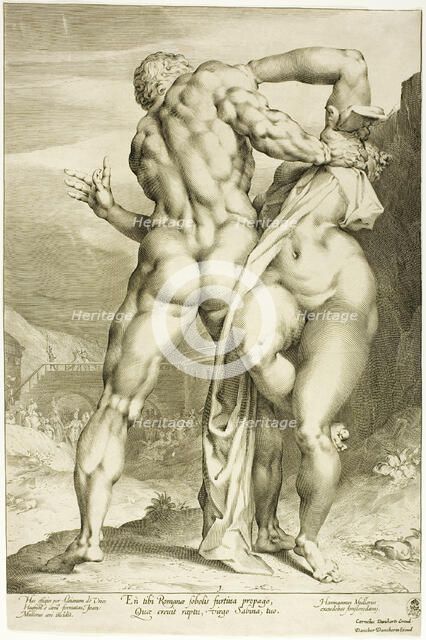 The Rape of a Sabine Woman, View from Behind, c.1598. Creator: Jan Muller.