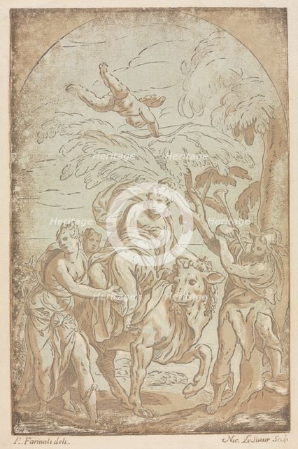 The Rape of Europa, 1725-42. Creator: Nicolas LeSueur (French, 1691-1764).