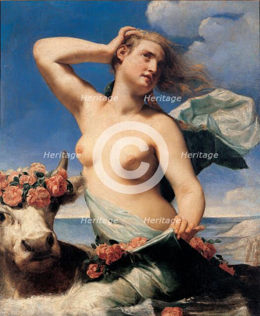 The Rape of Europa, c. 1650. Creator: Canlassi (Called Cagnacci), Guido (Guidobaldo) (1601-1663).