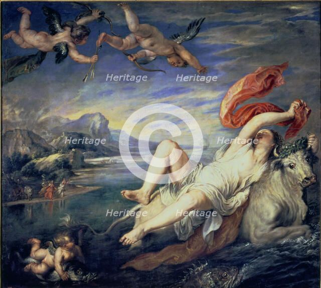  'The Rape of Europa', copy of a Titian Painting by Peter Paul Rubens.
