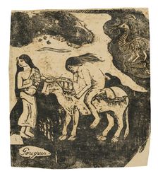 The Rape of Europa, from the Suite of Late Wood-Block Prints, 1898/99. Creator: Paul Gauguin