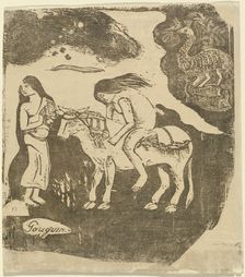 The Rape of Europa (L'enlevement d'Europe), in or after 1895. Creator: Paul Gauguin