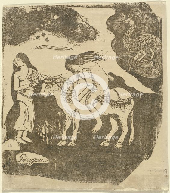 The Rape of Europa (L'enlevement d'Europe), in or after 1895. Creator: Paul Gauguin.
