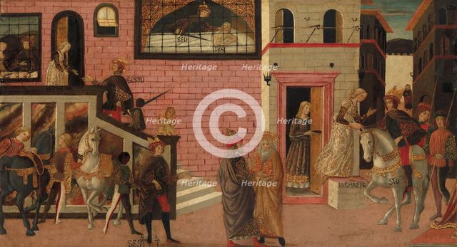 The Rape of Lucretia, late 15th-early 16th century. Creator: Master of Marradi.