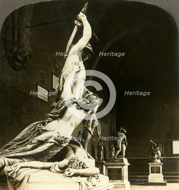 'The Rape of Polyzena, in the Loggia dei Lanzi, Florence, Italy', c1909. Creator: Unknown.