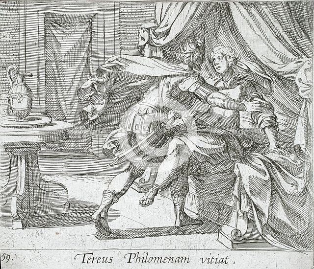 The Rape of Philomela, published 1606. Creators: Antonio Tempesta, Wilhelm Janson.
