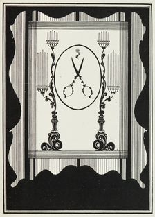 The Rape of the Lock, reduction of cover design to 1896 edition, 1897. Creator: Aubrey Beardsley