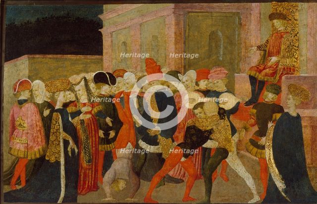 The Rape of the Sabine Women, 15th century. Artist: Apollonio di Giovanni di Tommaso.