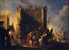 The Rape of the Sabine Women 1630-1640. Creator: Schoenfeld, Johann Heinrich (1609-1684)