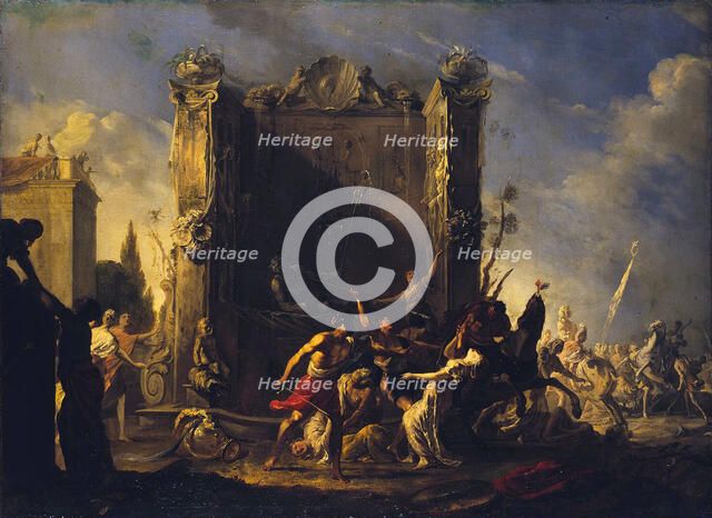 The Rape of the Sabine Women', 1630-1640. Creator: Schoenfeld, Johann Heinrich (1609-1684).