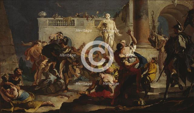 The Rape of the Sabine women, 1718-1719. Creator: Tiepolo, Giambattista (1696-1770).