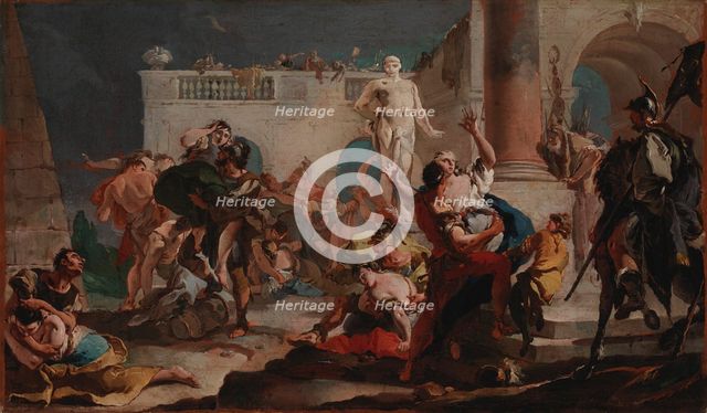 The Rape of the Sabine Women, 1718-1719. Creator: Giovanni Battista Tiepolo.