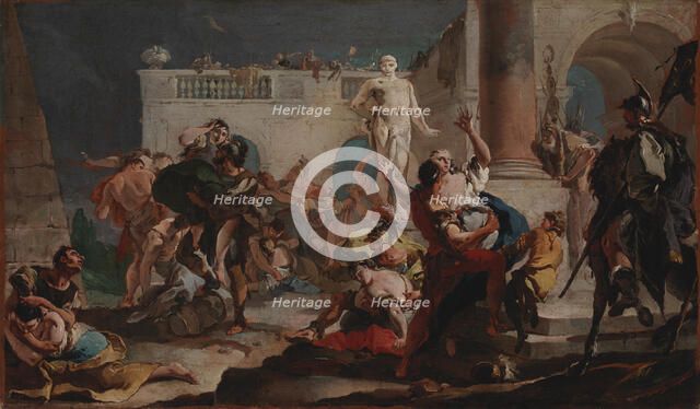 The Rape of the Sabine Women, 1718-1719. Creator: Giovanni Battista Tiepolo.