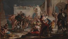 The Rape of the Sabine Women, 1718-1719. Creator: Giovanni Battista Tiepolo