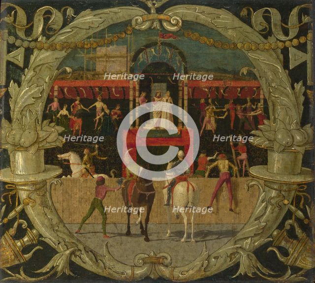The Rape of the Sabine Women (after the signal), c. 1490. Artist: Morone, Domenico (c. 1442-1518)