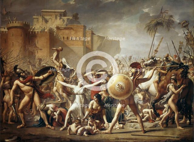 The Rape of the Sabine Women. Artist: David, Jacques Louis (1748-1825)