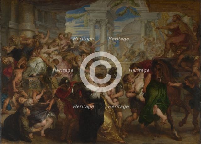 The Rape of the Sabine Women, ca 1637-1640. Artist: Rubens, Pieter Paul (1577-1640)