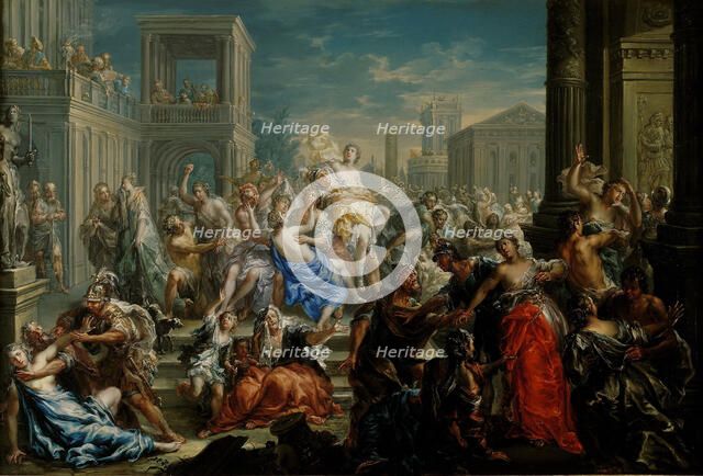 The Rape of the Sabine Women, First half of the 18th cent.. Creator: Platzer; Johann Georg (1704-1761).