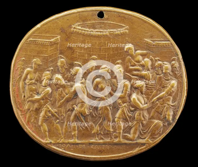 The Rape of the Sabines, 1535 or before. Creator: Giovanni Bernardi.