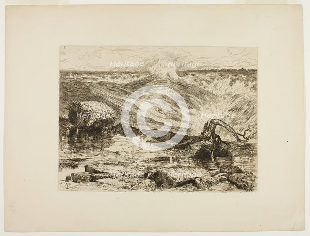 The Rapids Above Niagara, 1886. Creator: Thomas Moran.