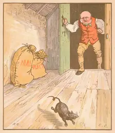 The rat ate the malt... c1878. Creator: Randolph Caldecott
