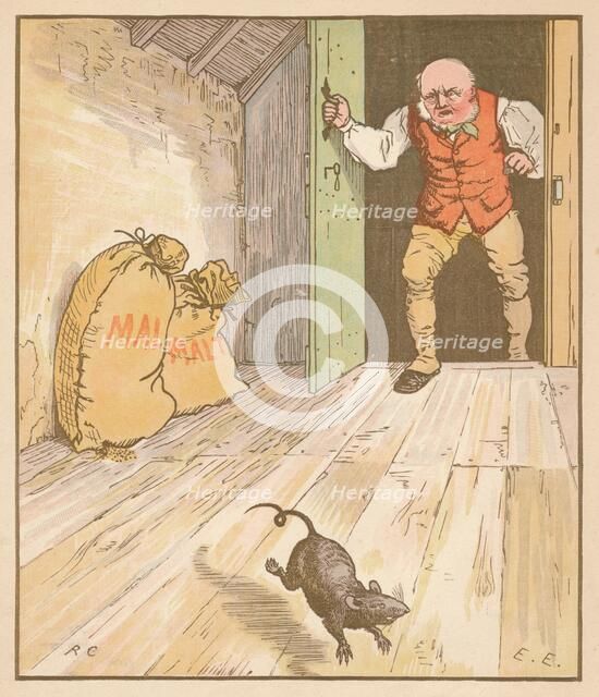 'The rat ate the malt...', c1878. Creator: Randolph Caldecott.