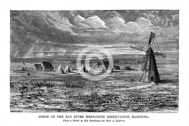 The Rat River Mennonite resevation, Manitoba, Canada, late 19th century. Artist: Unknown