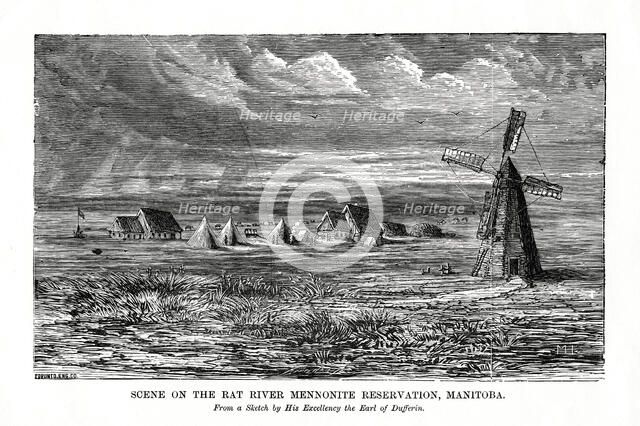 The Rat River Mennonite resevation, Manitoba, Canada, late 19th century. Artist: Unknown