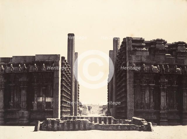 The Raya Gopuram from W, January-March 1858. Creator: Captain Linnaeus Tripe.